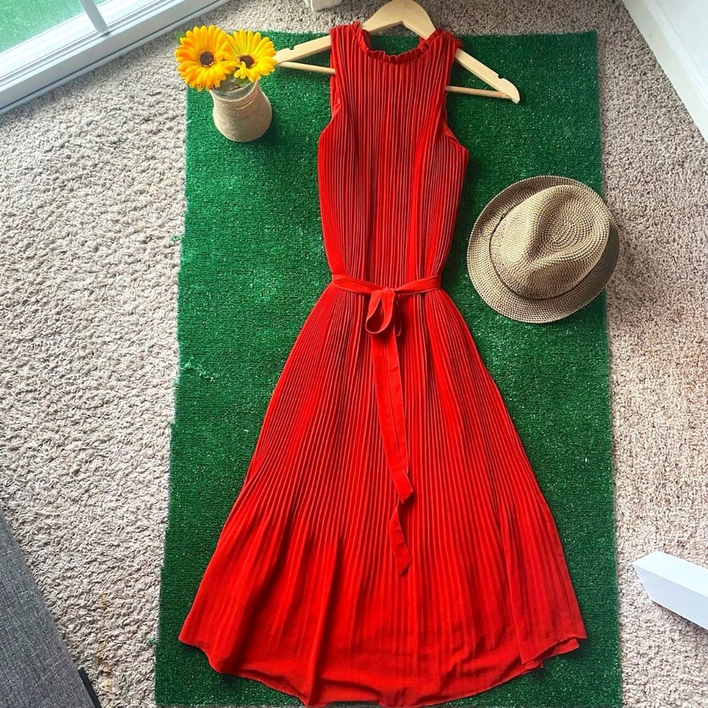 A New Day - Apricot Crimped Dress